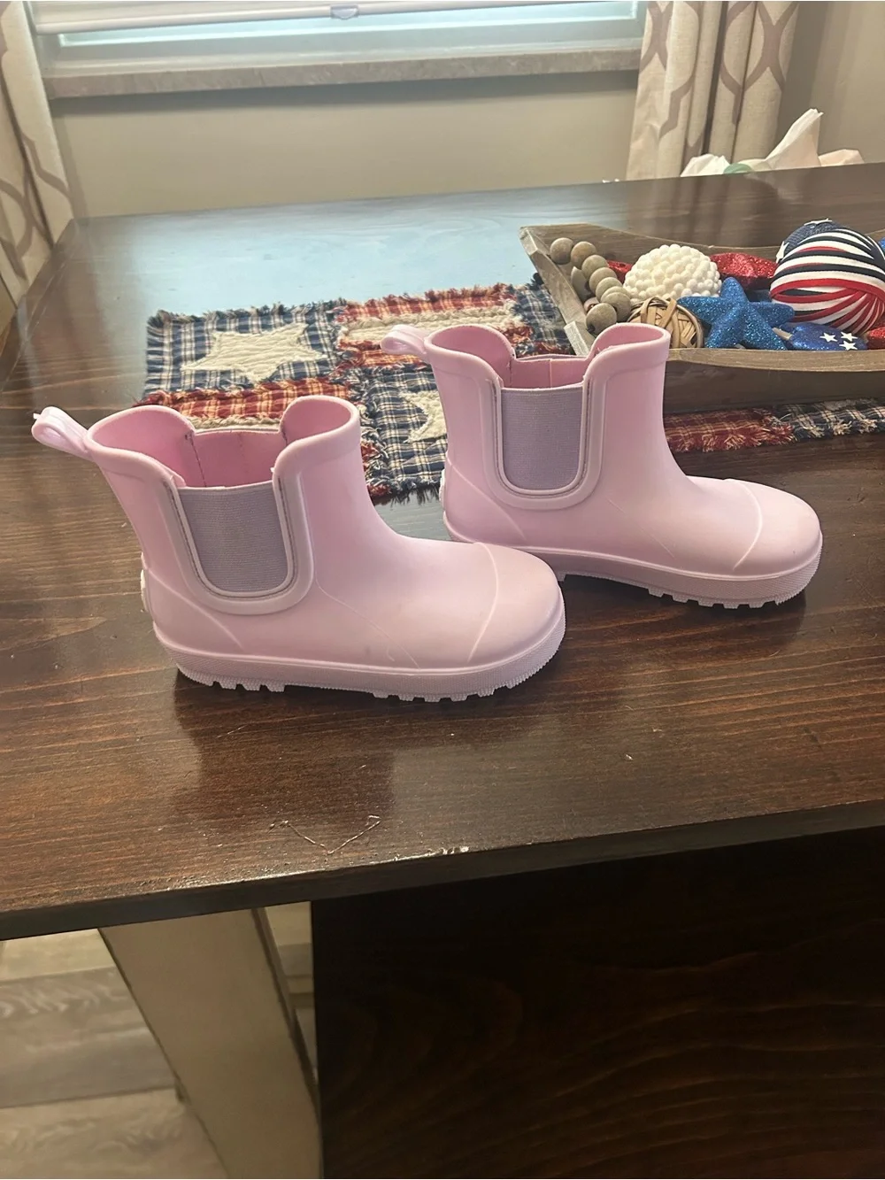 Kids' Bear Paw Pink Rain Chelsea Boots